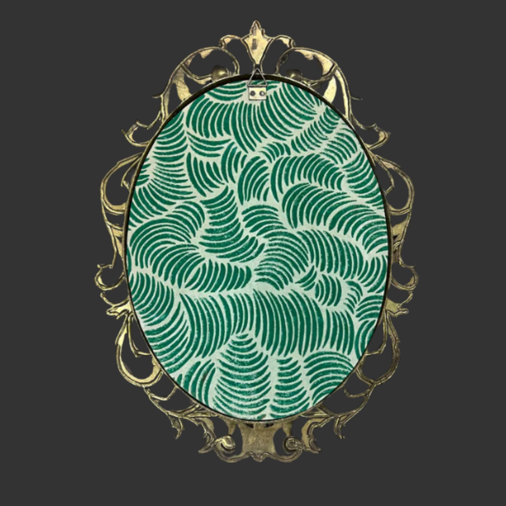 Silk Print In A Brass Frame
