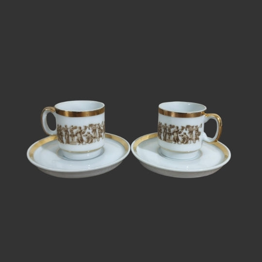 A Pair of Demitasse Cups & Saucers