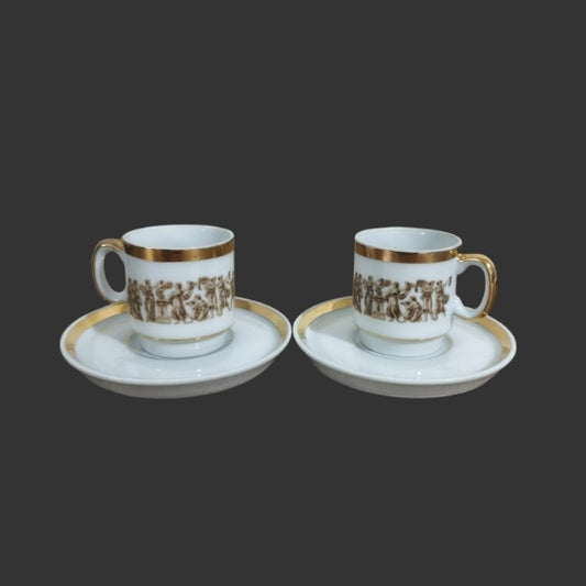 A Pair of Demitasse Cups & Saucers