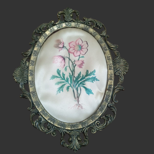 Silk Print with Brass Frame