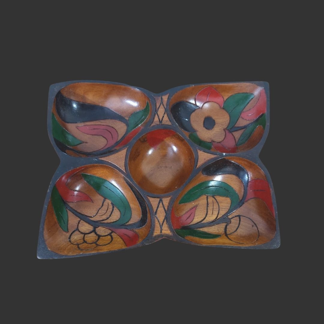 Wooden Divided Serving Tray