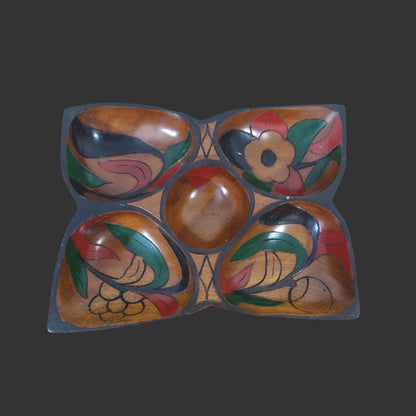 Wooden Divided Serving Tray