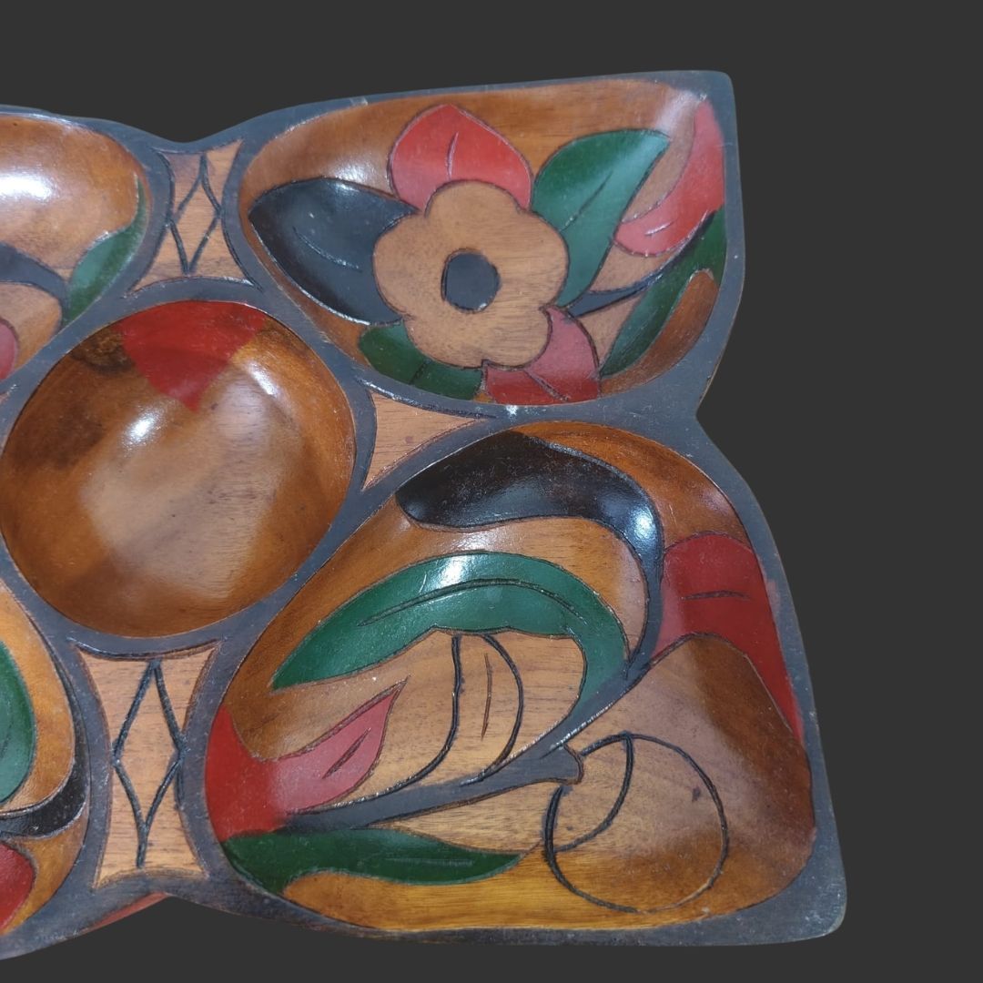 Wooden Divided Serving Tray