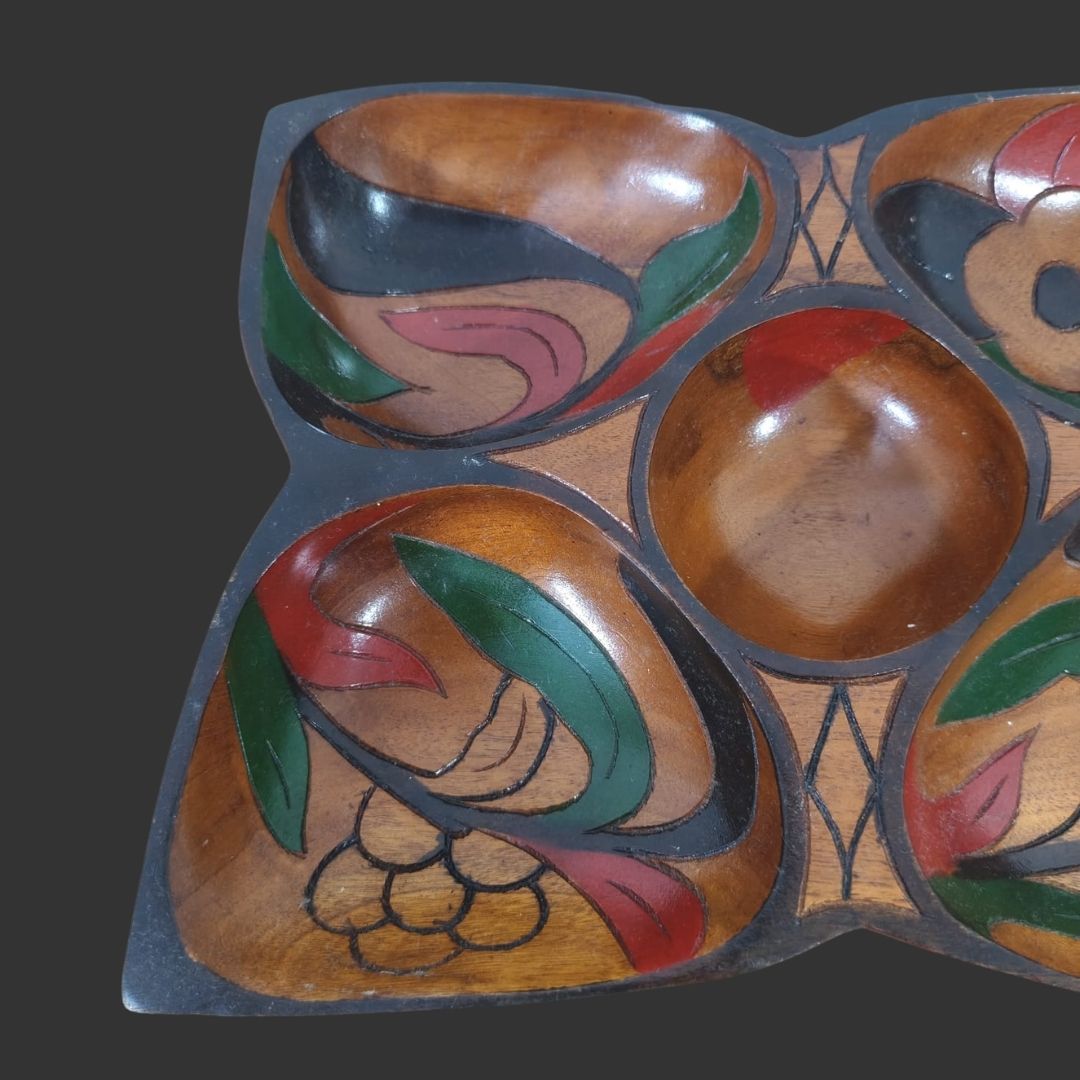 Wooden Divided Serving Tray