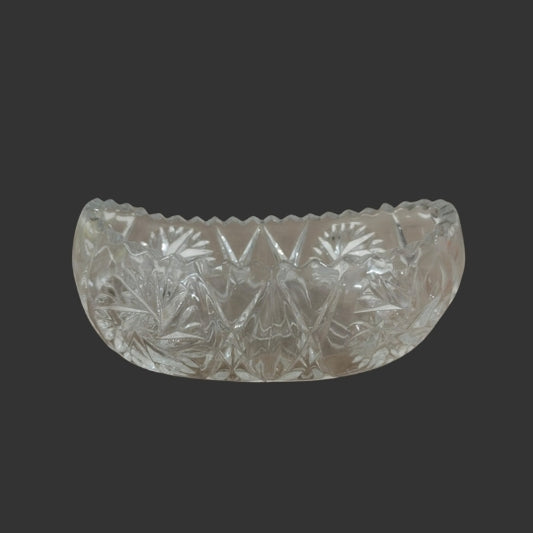Crystal Boat Shaped Bowl