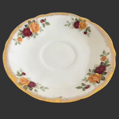 A trio of cups and saucers