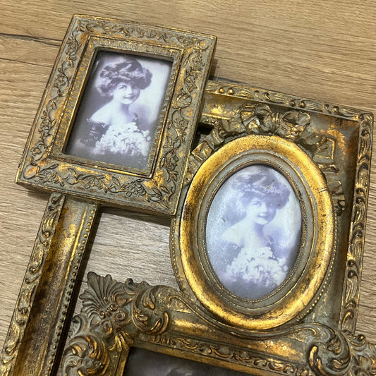 A Collage Of Photo Frames